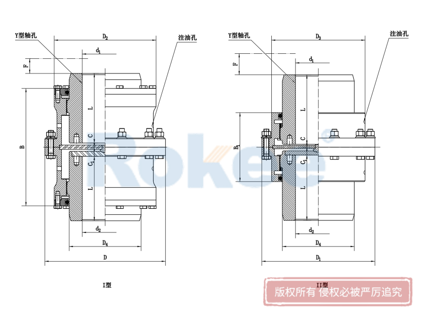 WGC鼓形齿式联轴器,WGC型垂直安装鼓形齿式联轴器,WGC齿式联轴器